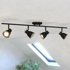 Budget Patriot Lighting® Fairhaven Textured Black Flush Mount Ceiling Light