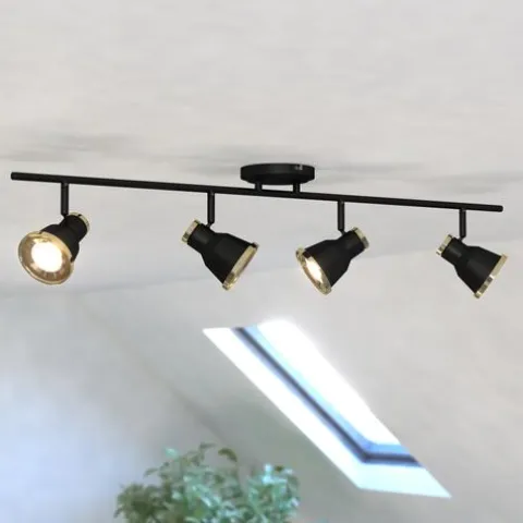 Budget Patriot Lighting® Fairhaven Textured Black Flush Mount Ceiling Light