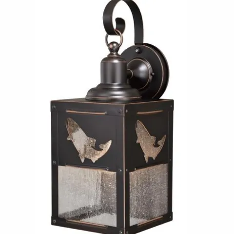 Budget Patriot Lighting® Fish Burnished Bronze Outdoor Wall Light
