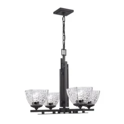 Budget Patriot Lighting® Hakley 4-Light Textured Bronze Chandelier