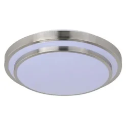Budget Patriot Lighting® Helos 20-1/2″ Satin Nickel Led Flush Mount Ceiling Light