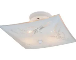 Budget Patriot Lighting® Harvest White 2-Light Semi-Flush Mount Ceiling Light