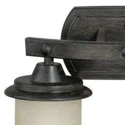 Budget Patriot Lighting® Halifax Black Walnut 2 Light Vanity Light