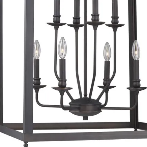 Budget Patriot Lighting® Juliet Architectural Bronze 8 Light Pendant