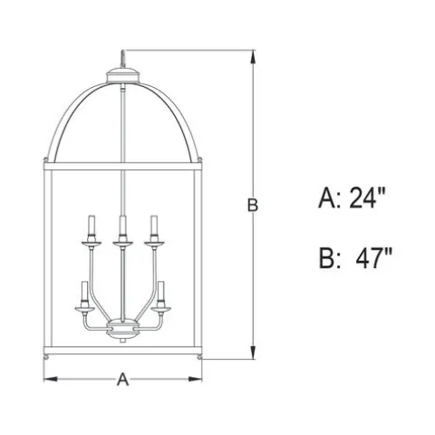Budget Patriot Lighting® Juliet Architectural Bronze 8 Light Pendant
