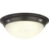 Budget Patriot Lighting® Karter Bronze Integrated Led Flush Mount Ceiling Light