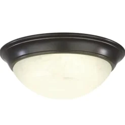 Budget Patriot Lighting® Karter Bronze Integrated Led Flush Mount Ceiling Light