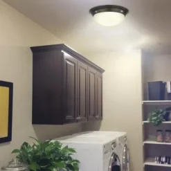 Budget Patriot Lighting® Karter Bronze Integrated Led Flush Mount Ceiling Light