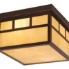 Budget Patriot Lighting® Mission Burnished Bronze 2-Light Ceiling Light