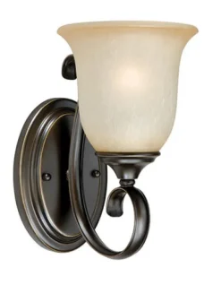 Budget Patriot Lighting® Mavis Oil-Brushed Bronze With Gold Accents 1-Light Wall Light