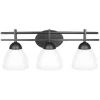 Budget Patriot Lighting® Meila 3-Light Matte Black Integrated Led Vanity Light