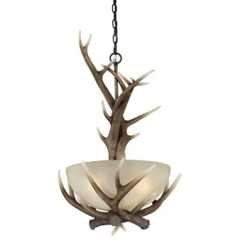 Budget Patriot Lighting® Norwood Black Walnut 3-Light Pendant