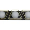 Budget Patriot Lighting® Neema Black & Gold 3-Light Vanity Light
