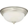 Budget Patriot Lighting® Payton Satin Nickel Integrated Led Flush Mount Ceiling Light