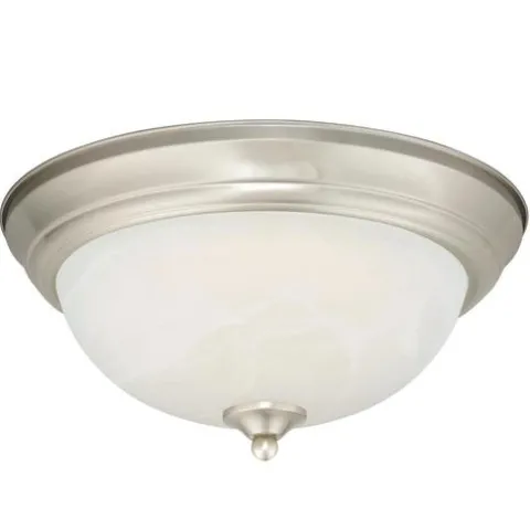 Budget Patriot Lighting® Payton Satin Nickel Integrated Led Flush Mount Ceiling Light