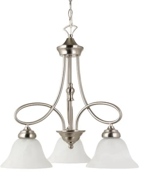 Budget Patriot Lighting Rianto 3-Light Brushed Nickel Chandelier