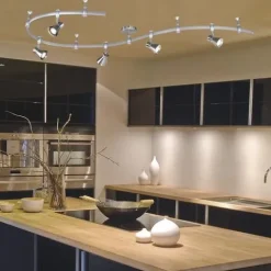 Budget Patriot Lighting® Sandra 5-Light Nickel Led Flexible Track Light