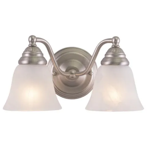 Budget Patriot Lighting® Standford Brushed Nickel 2 Light Vanity Light