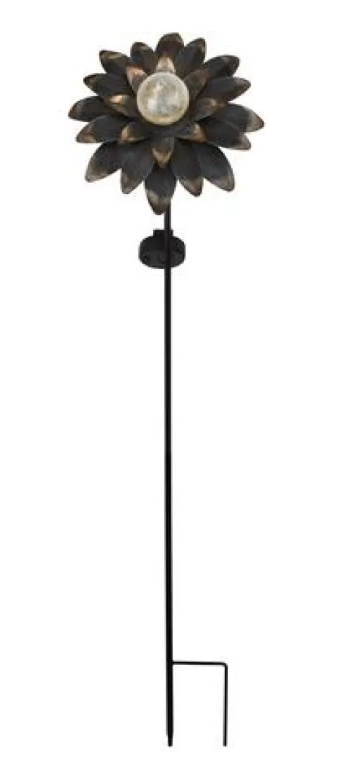 Budget Patriot Lighting® Solar Integrated Led Galvanized Flower Landscape Light