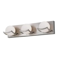 Budget Patriot Lighting® Trevor Satin Nickel 3-Light Vanity Light