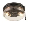 Budget Patriot Lighting® Talia Matte Black 2-Light Flush Mount Ceiling Light