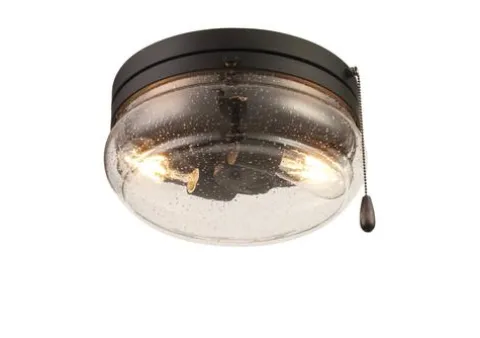 Budget Patriot Lighting® Talia Matte Black 2-Light Flush Mount Ceiling Light