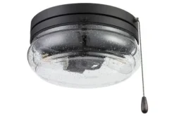 Budget Patriot Lighting® Talia Matte Black 2-Light Flush Mount Ceiling Light