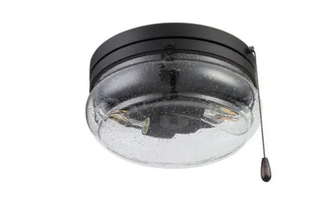 Budget Patriot Lighting® Talia Matte Black 2-Light Flush Mount Ceiling Light