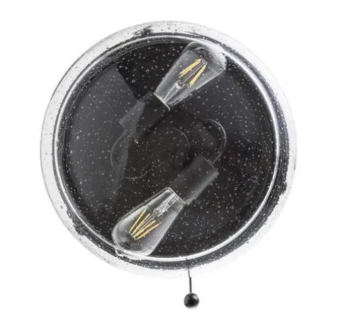 Budget Patriot Lighting® Talia Matte Black 2-Light Flush Mount Ceiling Light