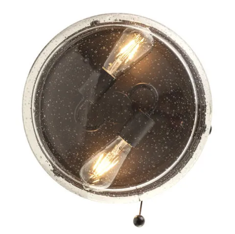 Budget Patriot Lighting® Talia Matte Black 2-Light Flush Mount Ceiling Light