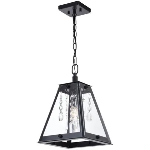 Budget Patriot Lighting® Tremont Matte Black 1 Light Pendant