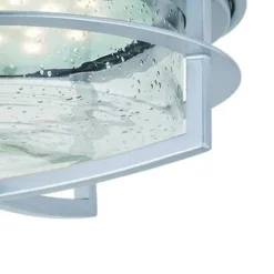 Budget Patriot Lighting® Uptown Painted Satin Nickel Led Outdoor Flush Mount Ceiling Light
