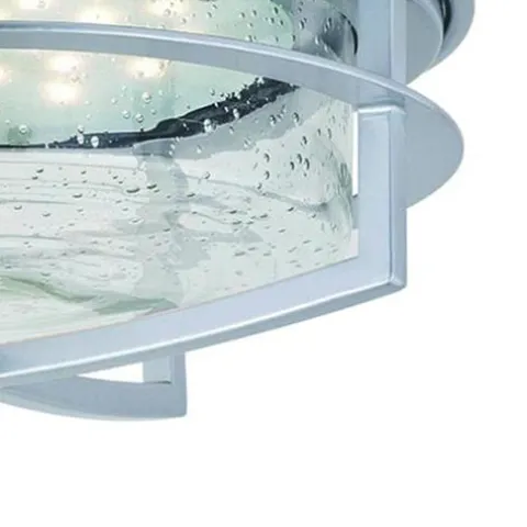 Budget Patriot Lighting® Uptown Painted Satin Nickel Led Outdoor Flush Mount Ceiling Light