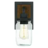 Budget Patriot Lighting® Wheland Matte Black 1-Light Vanity Light