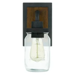 Budget Patriot Lighting® Wheland Matte Black 1-Light Vanity Light