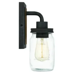 Budget Patriot Lighting® Wheland Matte Black 1-Light Vanity Light