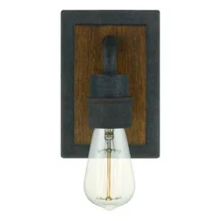 Budget Patriot Lighting® Wheland Matte Black 1-Light Vanity Light