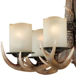 Budget Patriot Lighting® Yoho Black Walnut 6 Light Chandelier