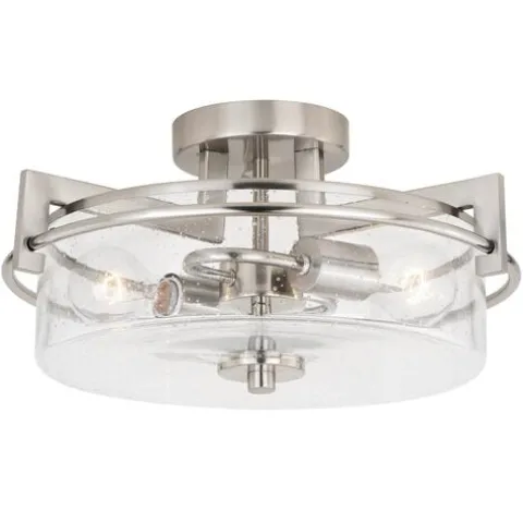 Buy Patriot Lighting® Addison Satin Nickel Semi-Flush Mount Ceiling Light