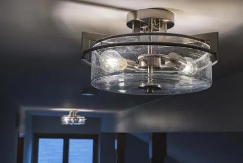 Buy Patriot Lighting® Addison Satin Nickel Semi-Flush Mount Ceiling Light