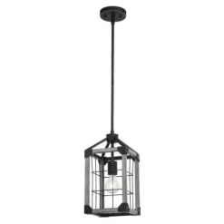 Buy Patriot Lighting® Elegant Home Levon Weathered Gray Faux Wood & Black 1-Light Mini Pendant
