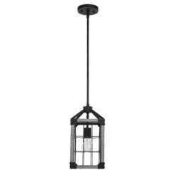 Buy Patriot Lighting® Elegant Home Levon Weathered Gray Faux Wood & Black 1-Light Mini Pendant