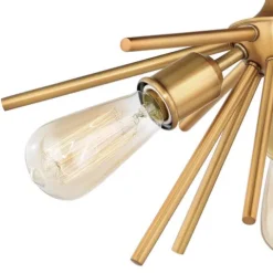 Buy Patriot Lighting® Estelle Nautral Brass 3 Light Semi-Flush Mount Ceiling Light