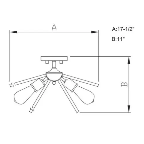 Buy Patriot Lighting® Estelle Nautral Brass 3 Light Semi-Flush Mount Ceiling Light