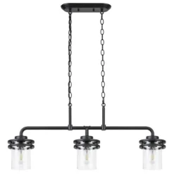Buy Patriot Lighting® Joska Matte Black 3-Light Island Light