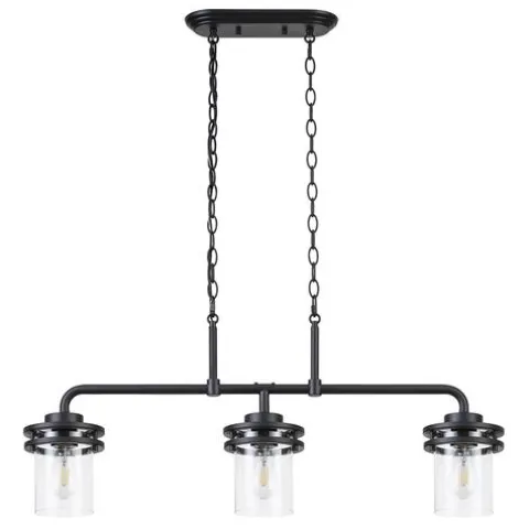 Buy Patriot Lighting® Joska Matte Black 3-Light Island Light