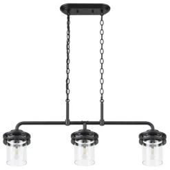 Buy Patriot Lighting® Joska Matte Black 3-Light Island Light