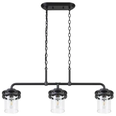 Buy Patriot Lighting® Joska Matte Black 3-Light Island Light