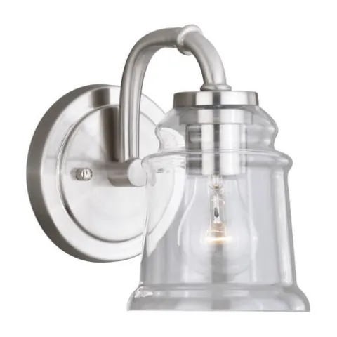Buy Patriot Lighting® Toledo Satin Nickel 1 Light Vanity Light