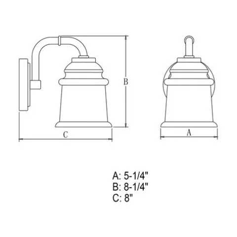 Buy Patriot Lighting® Toledo Satin Nickel 1 Light Vanity Light